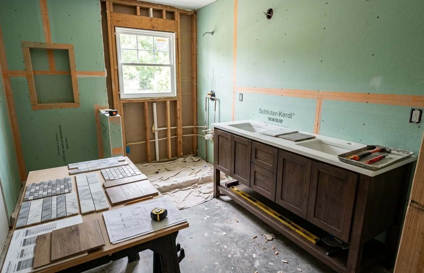 AI-generated realistic bathroom renovations project image for How Do You Plan a Bathroom Remodel in Raleigh NC?