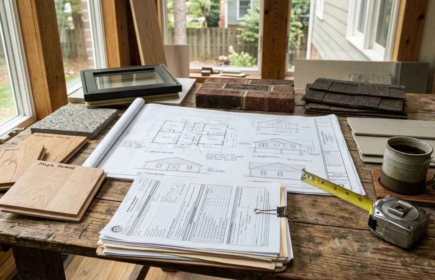 AI-generated realistic construction detail for What Should You Ask a Contractor Before a Home Addition?