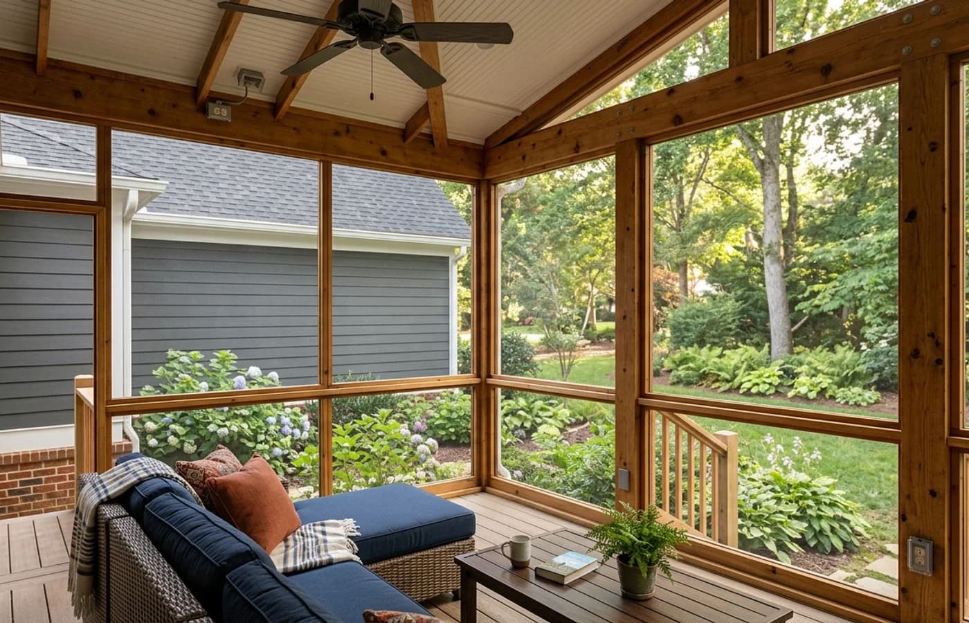 AI-generated realistic planning image for Does a Screened Porch Add Value to a Home in North Carolina?